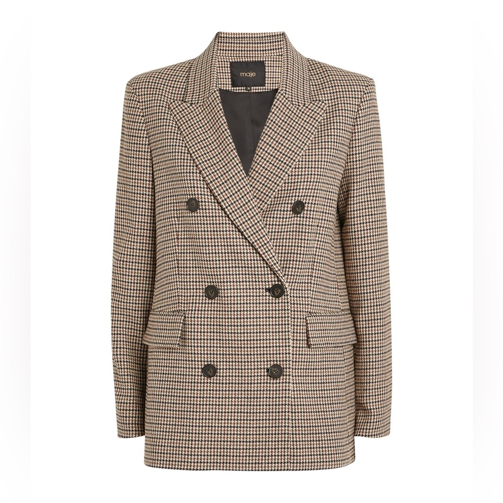 maje ~ ✨ Host Pick ✨Double-Breasted Check Blazer - Picture 7 of 11